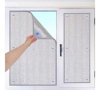 AJTXCSFOQL Film Alu Isolation Thermique, Film Fenetre Anti Chaleur, Films pour Fenêtre Réfléchissant 99% Anti UV Anti Regard, Film Fenetre Occultant, Panneaux Protection Soleil(90cm x 100cm)
