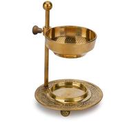 Ajuny Brûleur d'encens pour Bougie Chauffe Plat ou de en Résine Chauffante | Design Réglable Dorée Design Charbon Chauffante Dorée pour Décoration d'intérieur Parfum Accessoires Spirituels Meilleurs