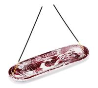 Ajuny Porte Encens pour Bâtons Brûleur Encens en Résine avec Récupérateur de Cendres Accessoires de Méditation de Yoga Spirituel Maison Bureau Spa Hôtel Parfum Cadeau Blanc et Rouge 10.5 Pouces