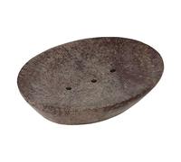 Ajuny Porte Savon Auto Drainant Drain Pierre Cascade Durable Économiseur Savon pour Douche Salle de Bain Cuisine Baignoire Facile Nettoyer - Brun