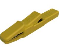 AK 2 S GE - Pince crocodile, 4 mm, jaune, sécurisée