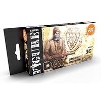 AK Acrylics 3Gen FIGURE SET AK11628 DAK SOLDIER UNIFORM COLORS 3G (6x17ml)