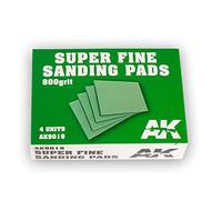 AK Interactive AK9019 Éponge de Ponçage Super Fins - Grain 800 (4 pcs)
