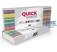 AK Interactive S.L. AK-MQ150 QUICK MARKERS Coffret spécial gamme complète (34x)