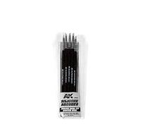 AK TOOLS AK9086 SET OF 5 SILICONE BRUSHES MEDIUM HARD TIP MEDIUM