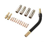 AK15 MIG Kit de consommables pour torche compatible avec les soudeurs MB15, comprend un diffuseur en métal, des embouts en cuivre de 6 à 9 mm, des buses à gaz et un col de torche (kit de cou 0,8 mm)