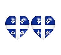 Akachafactory 2X Autocollant Sticker Drapeau Coeur Canada Quebec