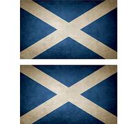 Akachafactory 2X Autocollant Sticker Drapeau Vintage Vieilli SCO Ecosse