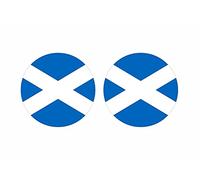 Akachafactory 2X Autocollant Sticker Rond cocarde Drapeau Ecosse Ecossais