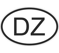 Akachafactory Autocollant Sticker Drapeau Oval Code Pays Voiture Moto Algerie algerien dz