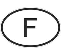 Akachafactory Autocollant Sticker Drapeau Oval Code Pays Voiture Moto France Francais f