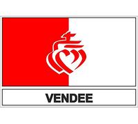 Akachafactory Autocollant Sticker Drapeau Vendee Vendeen departement