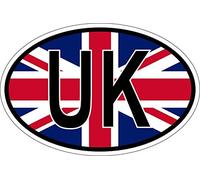 Akachafactory Autocollant Sticker Ovale Oval Drapeau Code Pays GB Royaume uni UK