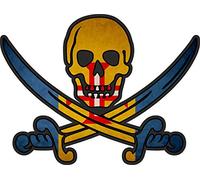 Akachafactory Autocollant Sticker Pirate Jack Rackham Calico Drapeau Madeira madere Portugal
