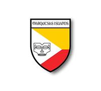 Akachafactory Autocollant Sticker Voiture Blason Drapeau marquises polynesie Francaise Tahiti
