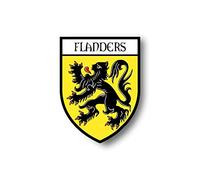 Akachafactory Autocollant Sticker Voiture Moto Blason Ville Drapeau Flandres flamand