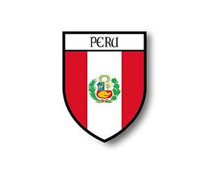 Akachafactory Autocollant Sticker Voiture Moto Blason Ville Drapeau perou peruvien