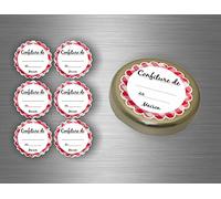Akachafactory Lot Etiquette Autocollant Sticker Confiture conserves - Lot de 96