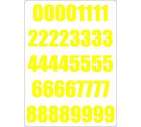 Akachafactory Set 40x Autocollant Sticker Porte Voiture Moto Numero Nombre Chiffre Course Jaune