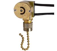 Akahttbn Zing Ear ZE-109M Interrupteur de ventilateur de plafond pour plafonnier, ventilateurs, lampes et appliques murales, interrupteur à chaîne en laiton