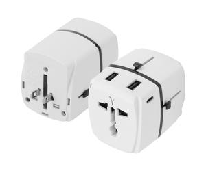 Akashi Adaptateur secteur Monde vers Monde avec 4 ports USB
