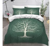 AKATIE Housse de Couette 220x240 Ado Adulte Parure de Lit Arbre De Vie Celtique Art Housse de Couette en Microfibre Hypoallergique Ensemble de Literie avec 2 Taies d'oreiller