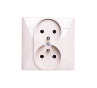 AKCENT Beige Prise 2x 2P+T 16A 250V GP-2AZ/01