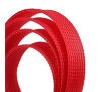 AKDJGFP Tube en Maille TresséE Gaine tressée isolée, Manchon de Fil de câble Extensible serré de 2mm à 50mm, Tube de Gaine en Maille tressée en Nylon Ignifuge(Red,50MM_10 Meters)