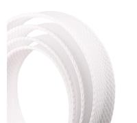 AKDJGFP Tube en Maille TresséE Gaine tressée isolée, Manchon de Fil de câble Extensible serré de 2mm à 50mm, Tube de Gaine en Maille tressée en Nylon Ignifuge(White,30.0MM_5METER)