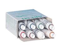 Akemi Pâtes de Couleurs Mixtes pour Mastic Marbre, 8 x 30 ml I Concentré de Couleur Liquide pour Colorer les Colles et Adhérents à Base de Polyester, d'Acrylate d'Époxy et de Polyuréthane - 11212