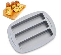 AKENZ - Moule Mini Cake 3 en Silicone platinium petit Rectangulaire pour multi Apéritif Pâtisserie Gateau - Compatible avec Cake Factory Version Améliorée + EBOOK OFFERT