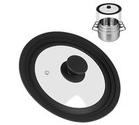 Akicderu Couvercle universel, couvercle en verre pour casseroles et poêles de 16/18/20 cm, couvercle pour une cuisson polyvalente