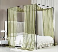 Akiky Lot de 2 rideaux de lit pour grand lit, vert sauge transparent pour décoration de chambre ou de fête de mariage