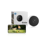 AKINGUAR Camera pour Fenêtre 2K 3MP, Anti-Éblouissement, Wi-FI 2,4 et 5 GHz | Caméra de Surveillance pour l'intérieur, Vision Nocturne Couleur, Détection des Personnes/Véhicule, Enregistrement 24/7