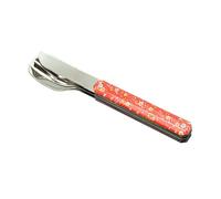 AKINOD 12H34 Set de 3 couverts inox nomades HELIANTHEME ROUGE
