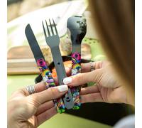 AKINOD 12H34 Set de 3 couverts inox nomades JIMY finition Black