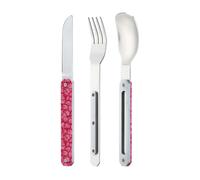 AKINOD 12H34 Set de 3 couverts inox nomades ROSE DELICAT SC