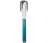 Akinod - Couverts Droits Aimantés 12H34 Mosaïque Bleue - Fourchette + Couteau + Cuillère - Couverts en Acier Inoxydable - Assemblage Aimanté - Couverts Nomades Compacts, Durables et Élégants