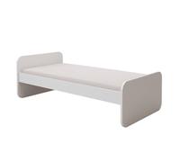 Akiten retail Pack lit avec Matelas 90x200 cm Blanc et Noisette