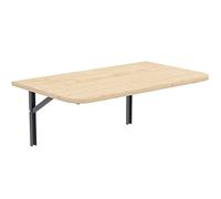 AKKE Table Murale Rabattable avec Coins Arrondis - Table Pliante Gain de Place 18mm - Cuisine Bureau et Chambre d'enfant - Plateau Robuste avec Bordure PVC 2mm 90x50 cm Cloneur.