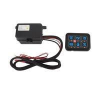 AKLOSIPY 6 Gang D'Interrupteur Kit Panneau 6 Gang 12V Panneau D'Interrupteur de Contrôle avec Rétro-Éclairage Dimmable Réglable en Luminosité (Lumière Bleue)