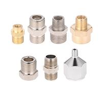 AKLOSIPY 7pcs Tuyau de Pistolet de Peinture Adaptateur Ensemble | Connecteurs robustes et durables, comprenant des options BSP 1/8\", 1/4\", idéaux pour l\'aérographe et le compresseur,