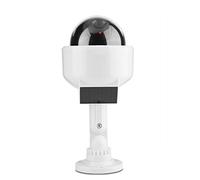 AKLOSIPY Caméra de sécurité Dôme Factice à énergie Solaire avec Lumière LED Clignotante - Fausse Caméra de Vidéosurveillance pour l'intérieur et l'extérieur de la Maison, Entrepôt, Dissuasion