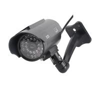 AKLOSIPY Caméra de sécurité Factice à énergie Solaire, Fausse Caméra de Vidéosurveillance avec Lumière LED Rouge Clignotante, de Surveillance en Plastique ABS pour Dissuasion Intérieure et