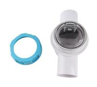 AKLOSIPY Clapet Anti-retour G1-/PVC 50mm avec Tuyau Miroir Transparent, Dispositif Anti-refoulement de Tuyau à Voies pour Piscine, Spas, Systèmes de Pompe