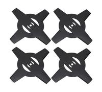 AKLOSIPY Ensemble de 4 Débroussailleuses à 4 Dents en Acier à Haute Teneur en Carbone pour -Herbe et Débroussailleuse Ego - 14,6 Cm de Diamètre, - Utilisable, - Affûtable