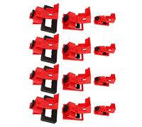 AKLOSIPY Kit de Consignation Unipolaire 12 Pièces - Dispositifs de Consignation en Nylon à Pince pour Disjoncteurs de Boîtier de 16,5 Mm/41 Mm/70 Mm - Ensemble LOTO Conforme à l'OSHA