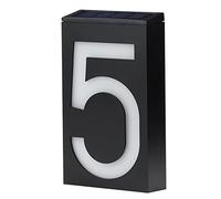 AKLOSIPY N766 Lampe d'adresse à énergie Solaire Numéro 3, Grande LED, Numéro de Maison pour Porte Extérieure, Mur de Porte, éclairage de Plaque de Numérique pour Villa, Magasin, Hôtel, Installation