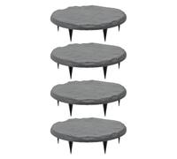 AKLOSIPY Pas Japonais de Jardin, Option Extérieure Durable 15,5in | Matériau en résine, Antidérapant, Facile à installer, Piquets de sol inclus, Utilisation polyvalente, Passerelle élégante