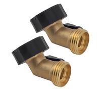 AKLOSIPY Pièces Valve d'arrêt de Tuyau d'arrosage en Laiton, Connecteur de Tuyau à Col de Cygne coudé à 45 ° pour l'irrigation et Le Lavage de Voiture - Filetage NPT Mâle/Femelle de 3/4 Pouces -